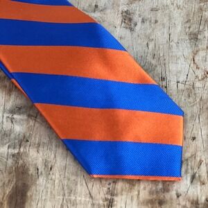 Signature Collection University of Florida Tie OS Mens Silk Striped Orange‎ Blue